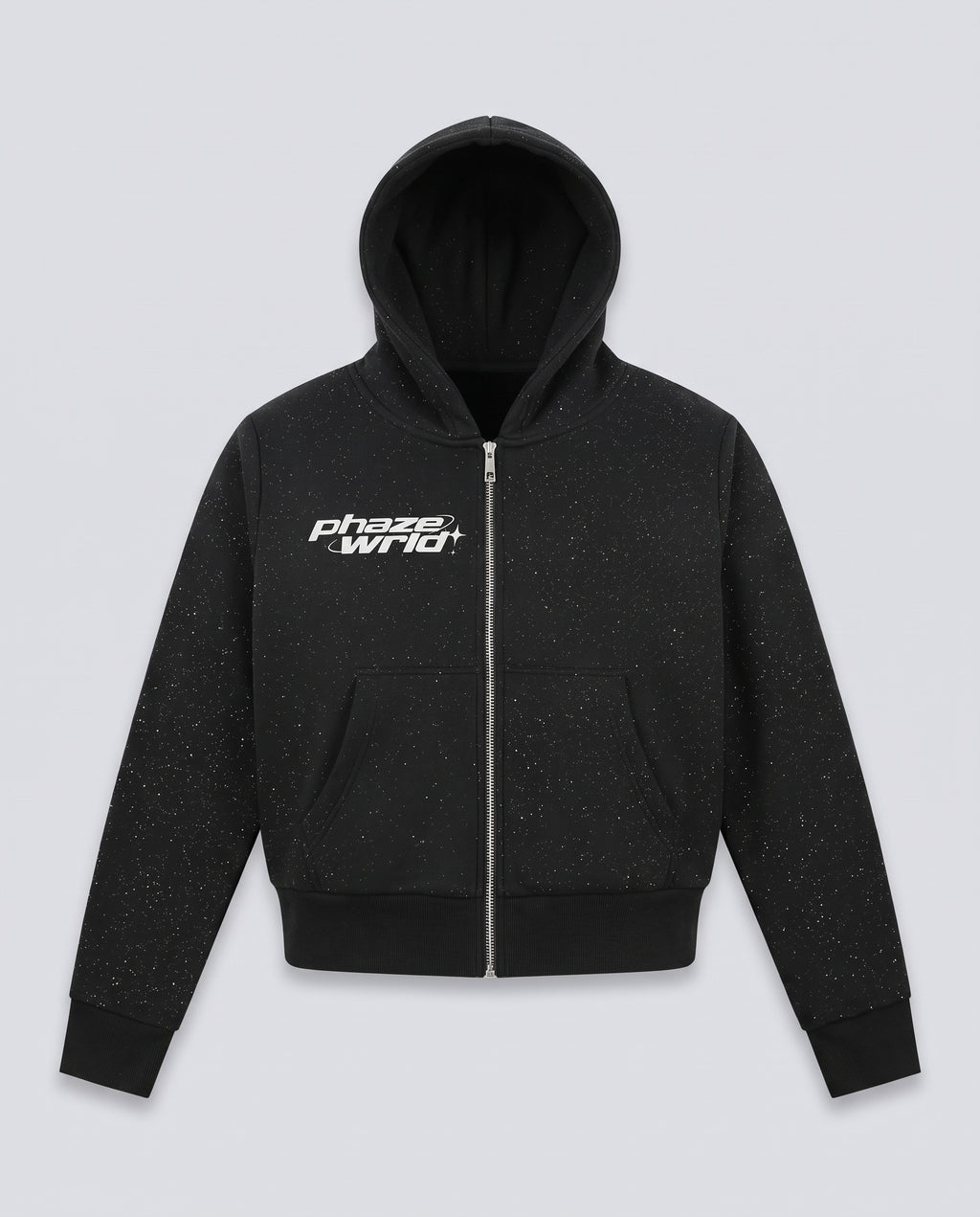 Sparkles Fleece Full Zip Hoodie - Black