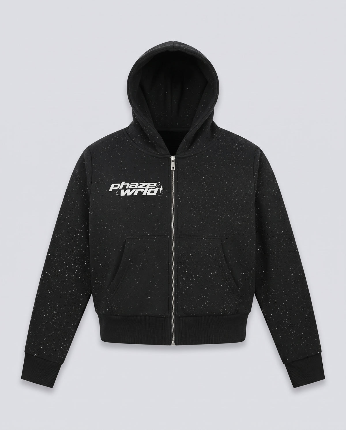 Sparkles Fleece Full Zip Hoodie - Black