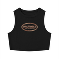 Phaze Wrld Leopard Crewneck Crop Tank Top - Black