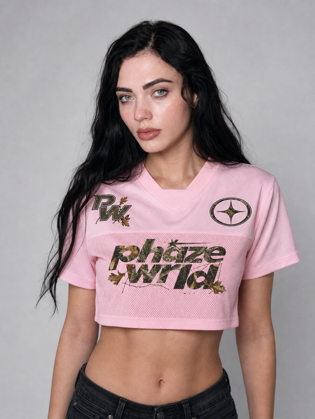 Cropped Camo Pink Jersey