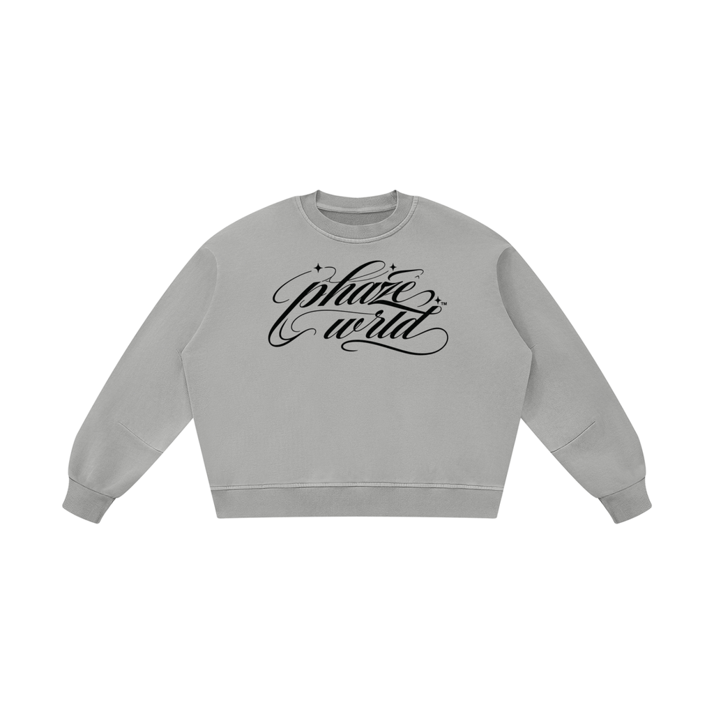 Scripted Gray Vintage Sweatshirt