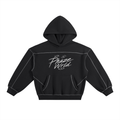Phaze Wrld Contrast-Stitched Boxy Fleece Hoodie