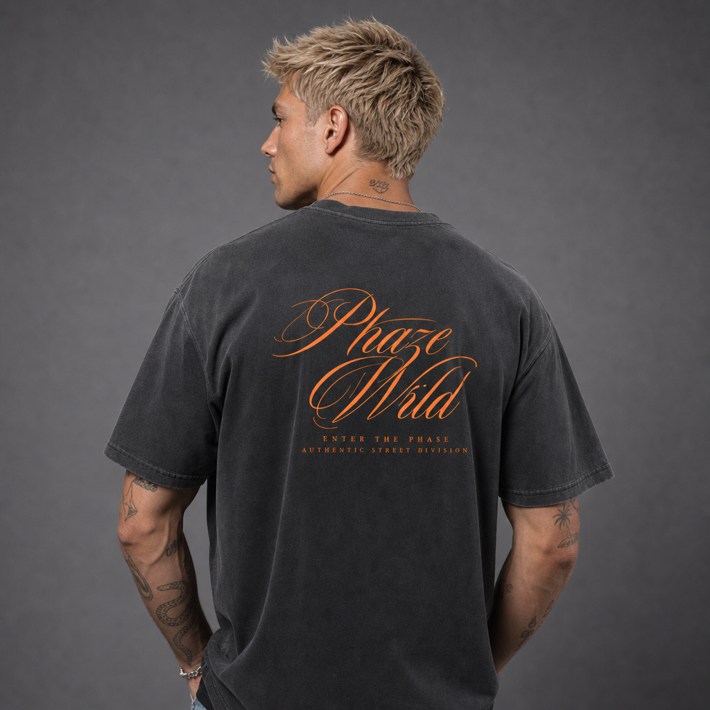 “I” Shape Gradient Washed T-Shirt
