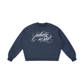 Scripted Navy Vintage Sweatshirt