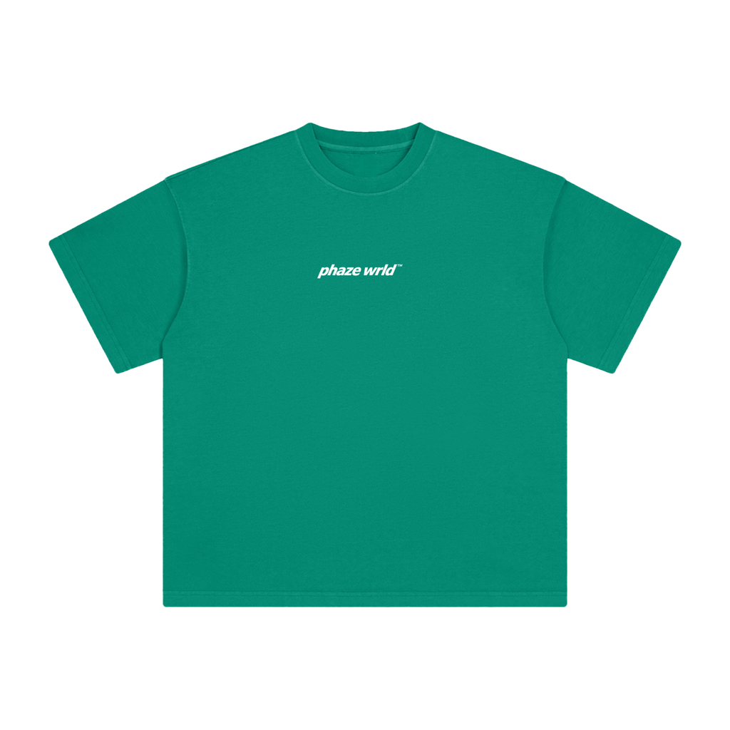 Phaze Wrld Heavyweight Vintage Washed Lunar Tee – Green