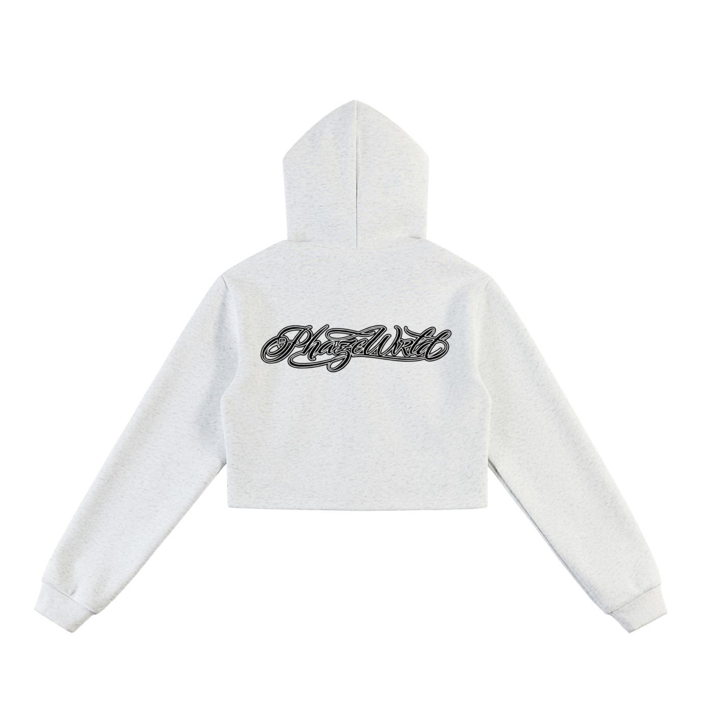 Phaze Wrld Scripted Zip Hoodie - Flower Gray