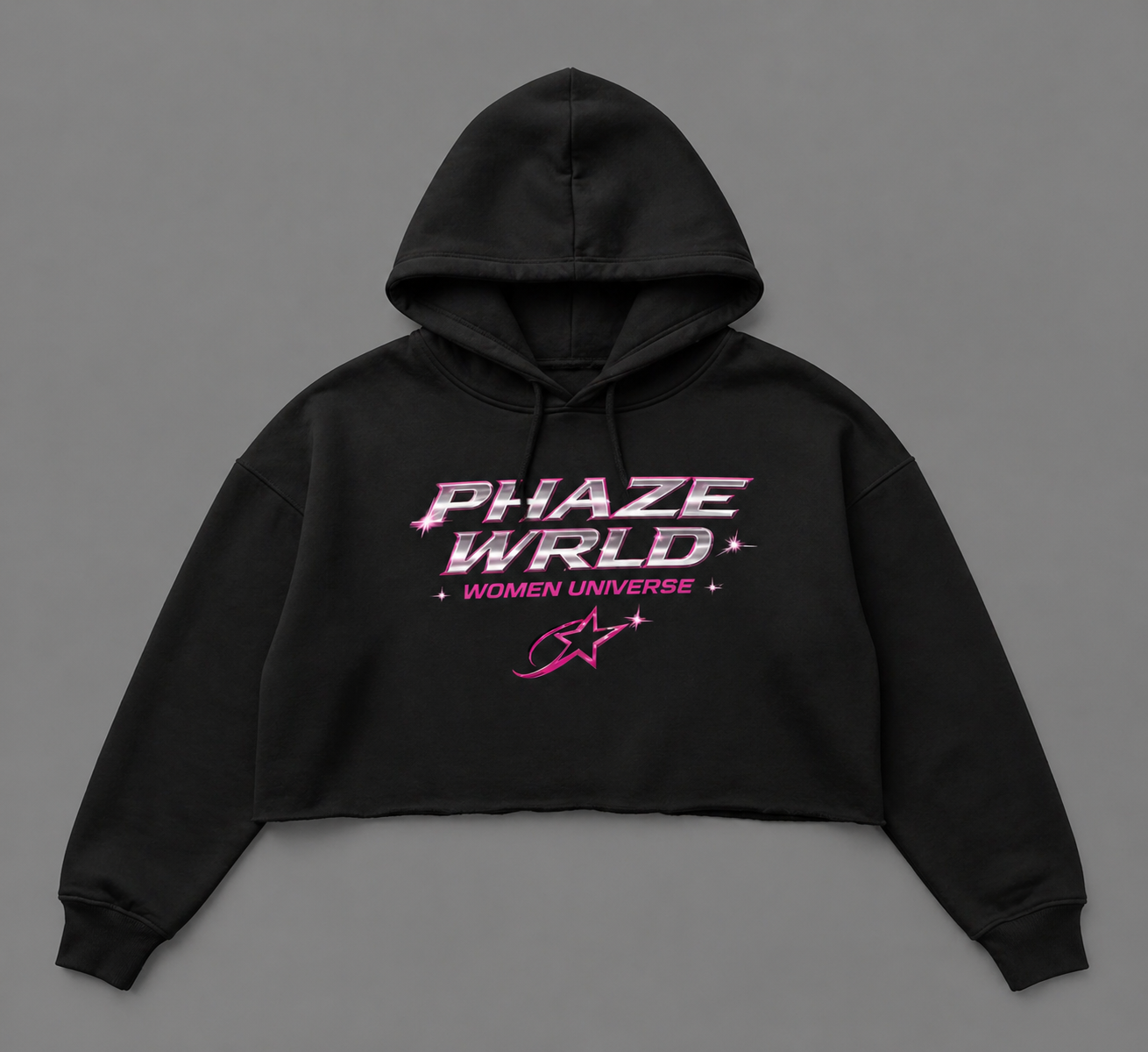 Phaze Wrld Universe Cropped Hoodie