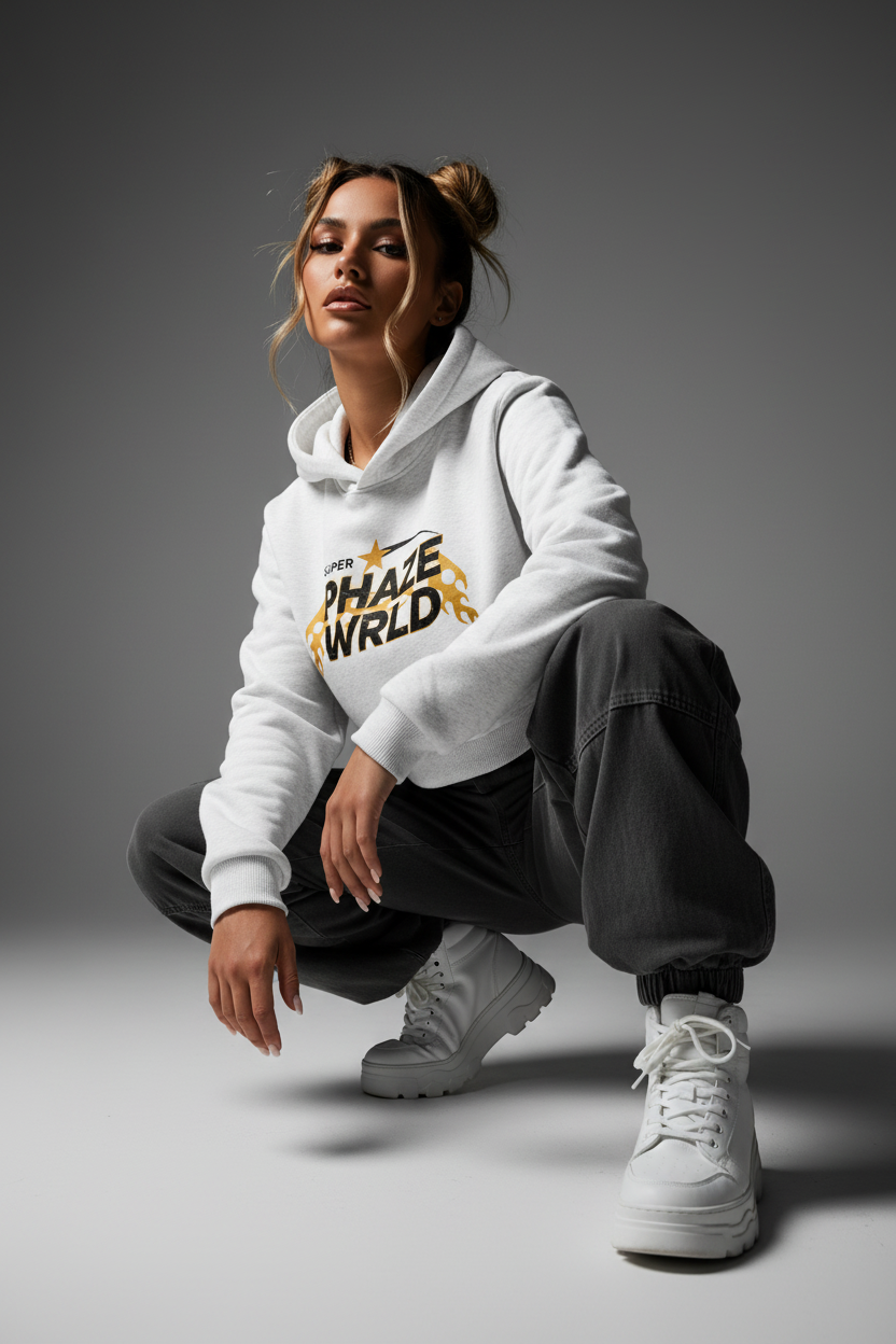 Female model - crouch pose