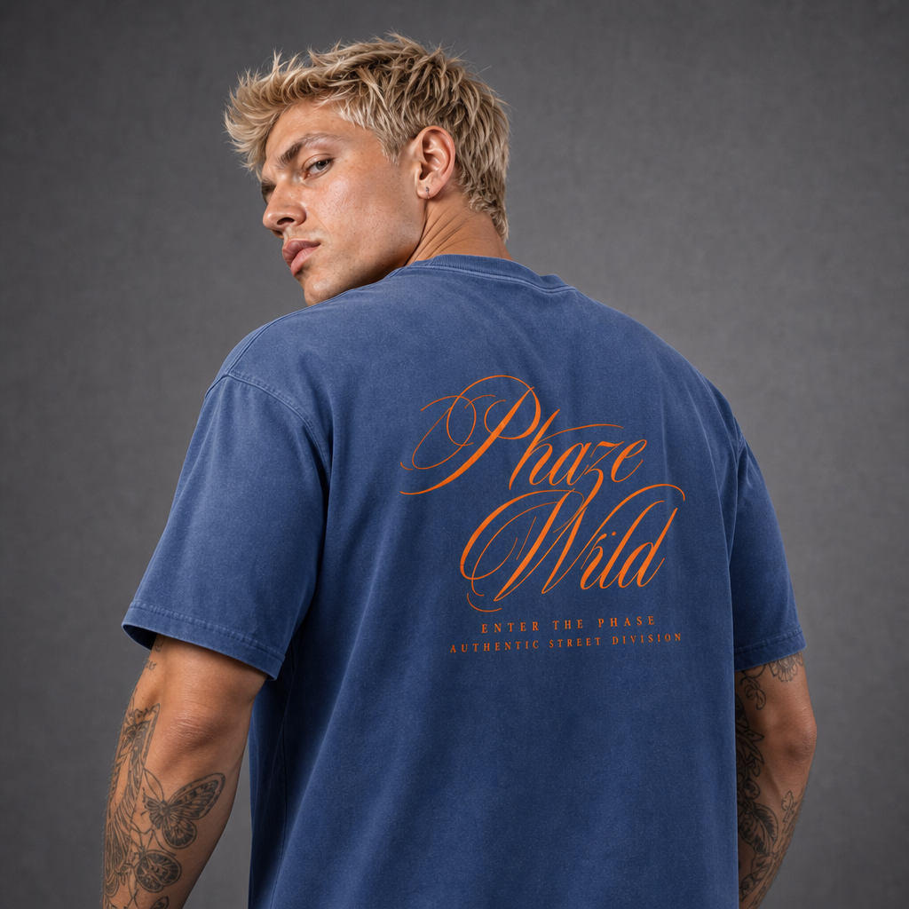 “I” Shape Gradient Washed T-Shirt