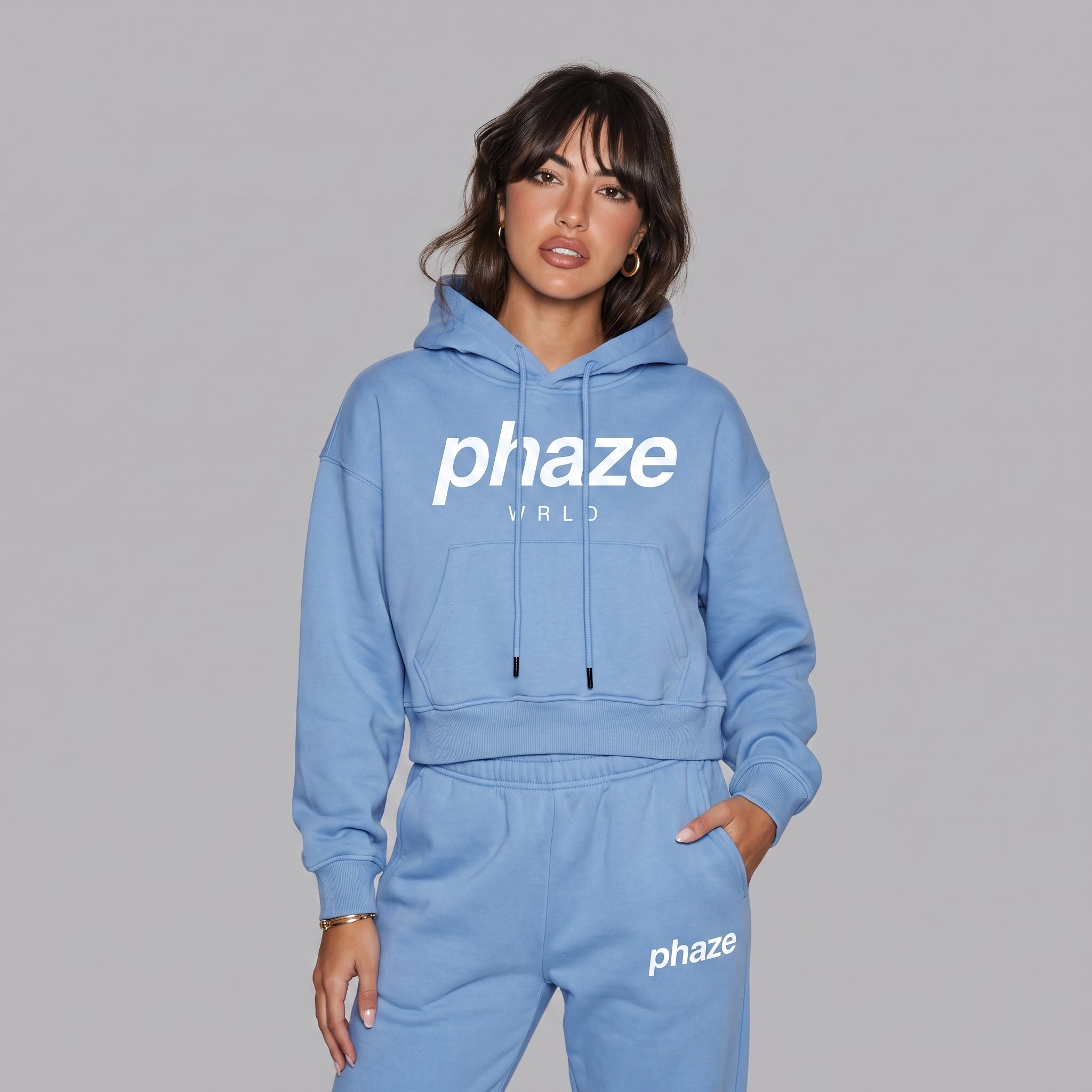 Phaze Wrld Momentum Cropped Fleece Hoodie