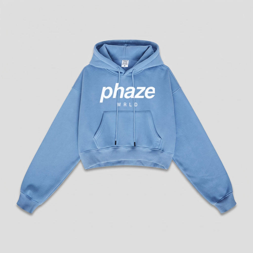 Phaze Wrld Momentum Cropped Fleece Hoodie