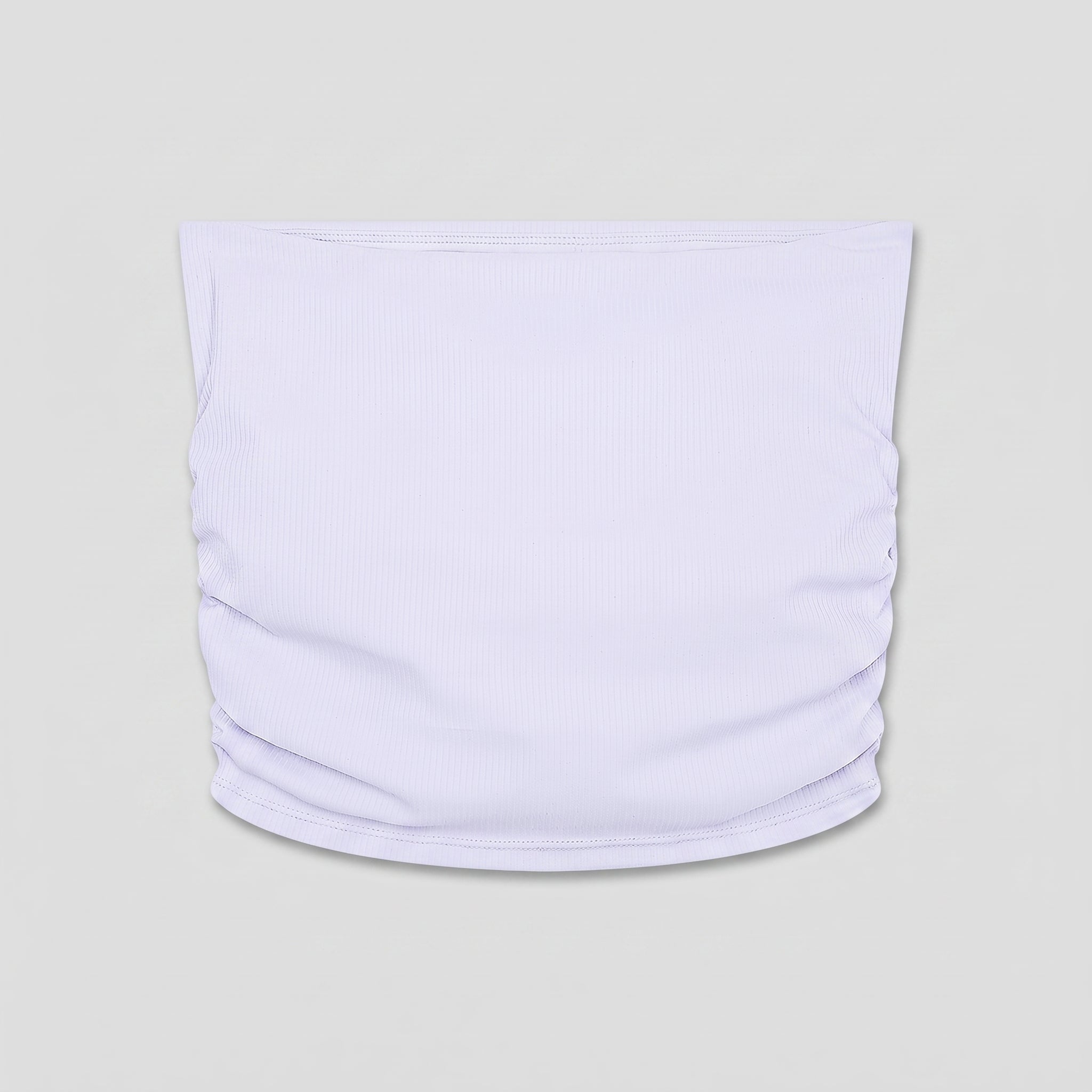 Phaze Wrld Snake Print Ruched Tube Top — White