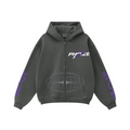 345GSM Unisex Fall&Winter Fleece-Lined Solid-Color Zip-Up Hoodie Charcoal