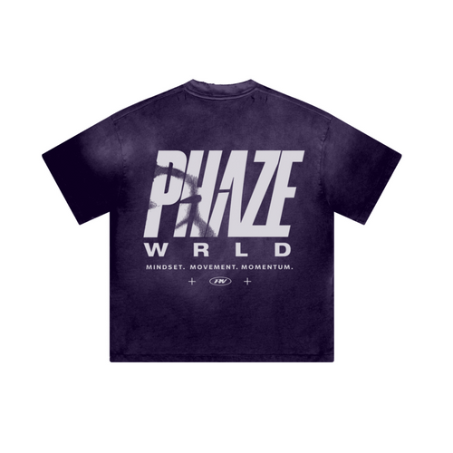 250GSM Men's Boxy Tie-Dyed T-Shirt  Purple