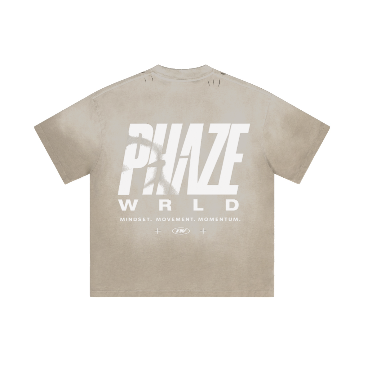 250GSM Men's Boxy Tie-Dyed T-Shirt Light Gray
