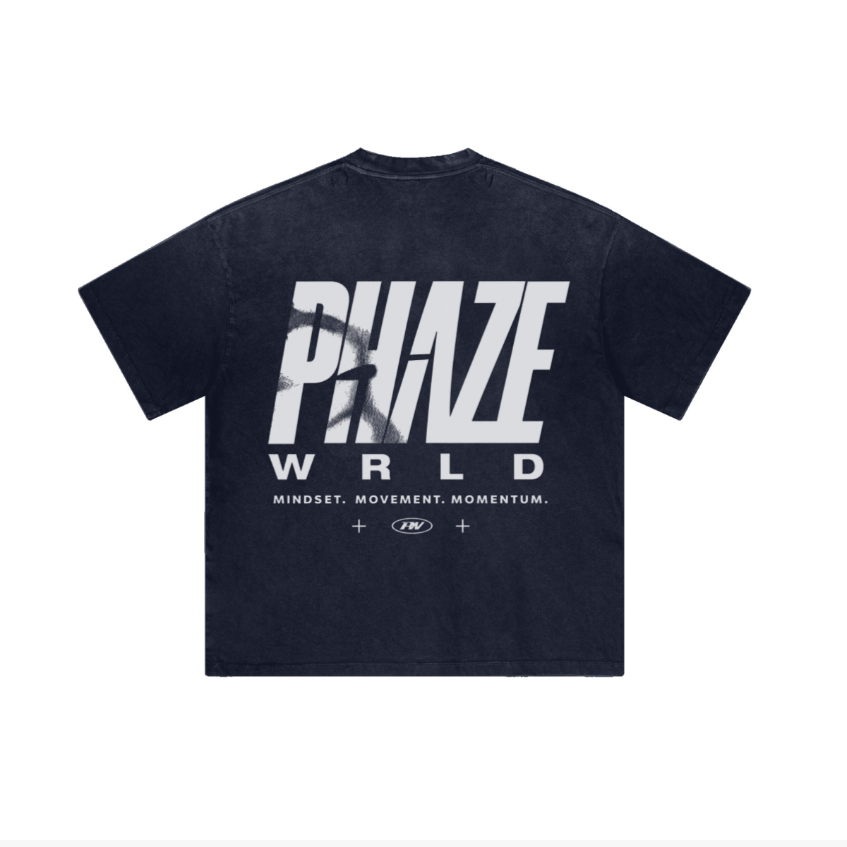 250GSM Men's Boxy Tie-Dyed T-Shirt Navy Blue