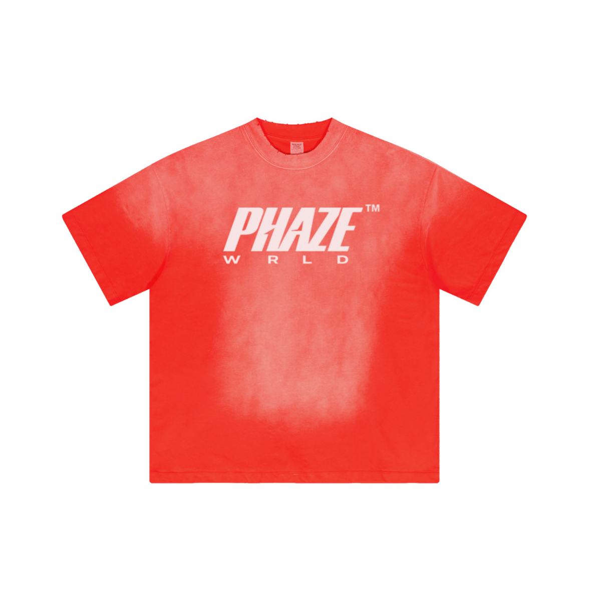250GSM Men's Boxy Tie-Dyed T-Shirt Red