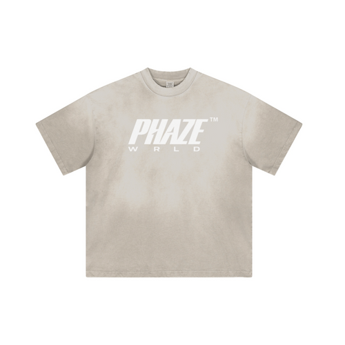 250GSM Men's Boxy Tie-Dyed T-Shirt Light Gray