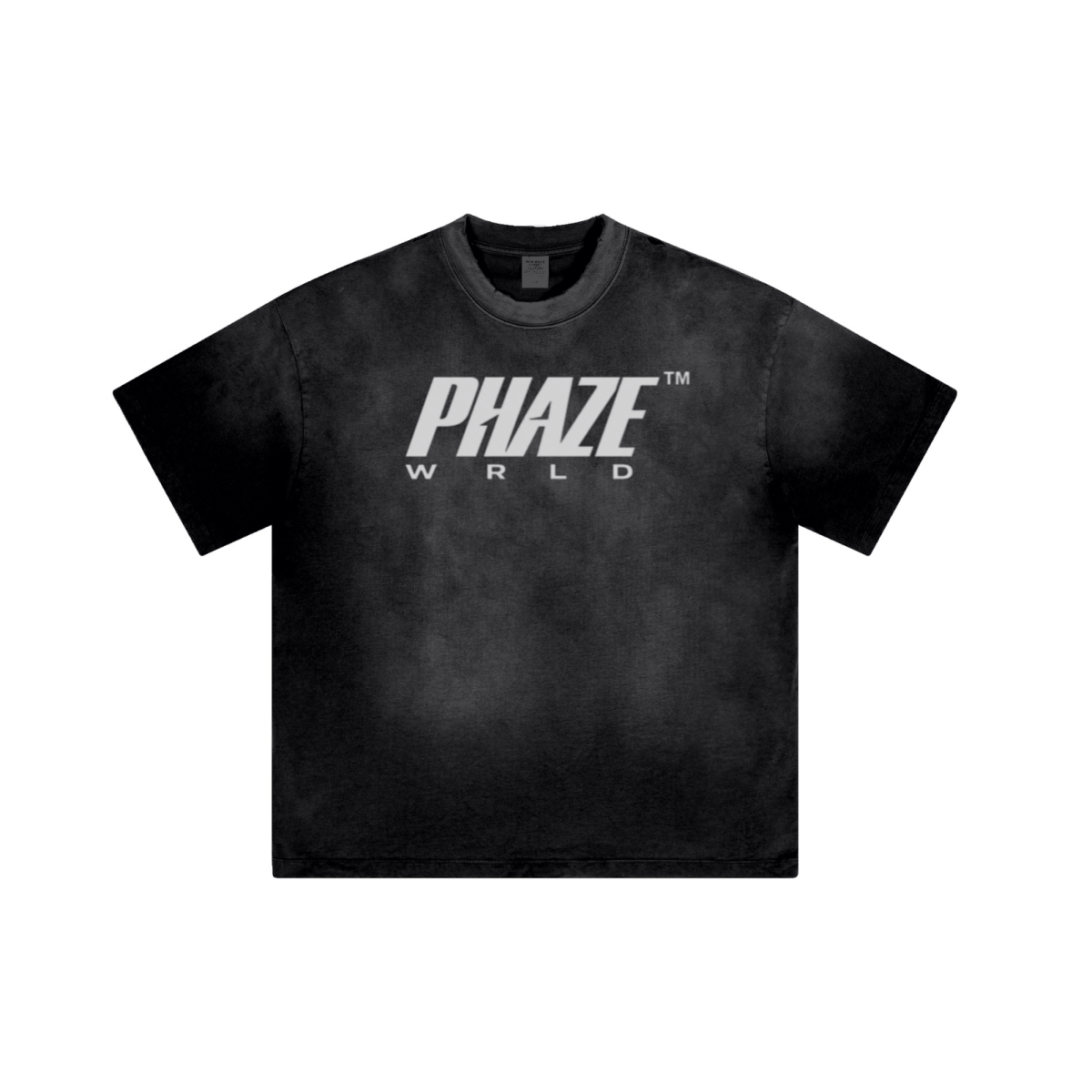 250GSM Men's Boxy Tie-Dyed T-Shirt  Black