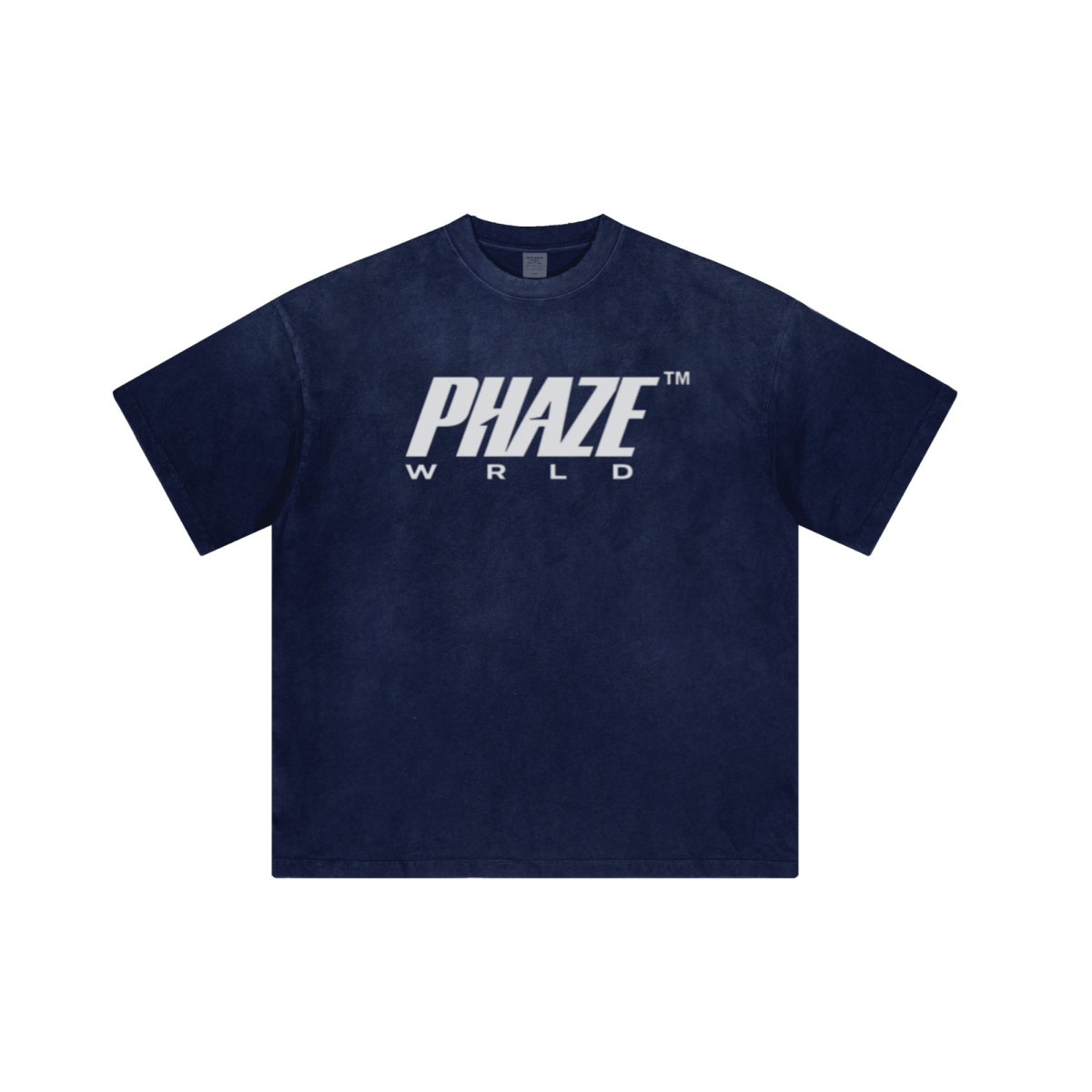 250GSM Men's Boxy Tie-Dyed T-Shirt Navy Blue