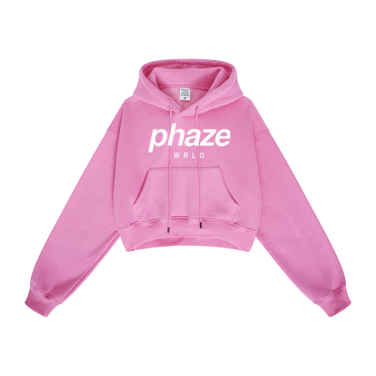 345GSM Women’s Heavyweight Cropped Fleece Hoodie Rose Pink