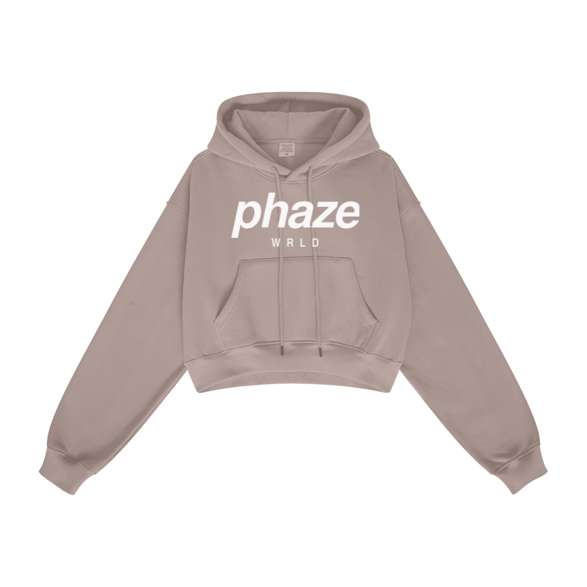 345GSM Women’s Heavyweight Cropped Fleece Hoodie Dusty Pink