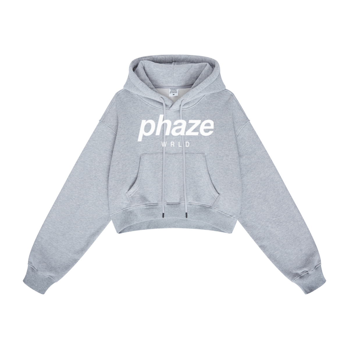 345GSM Women’s Heavyweight Cropped Fleece Hoodie Heather Gray