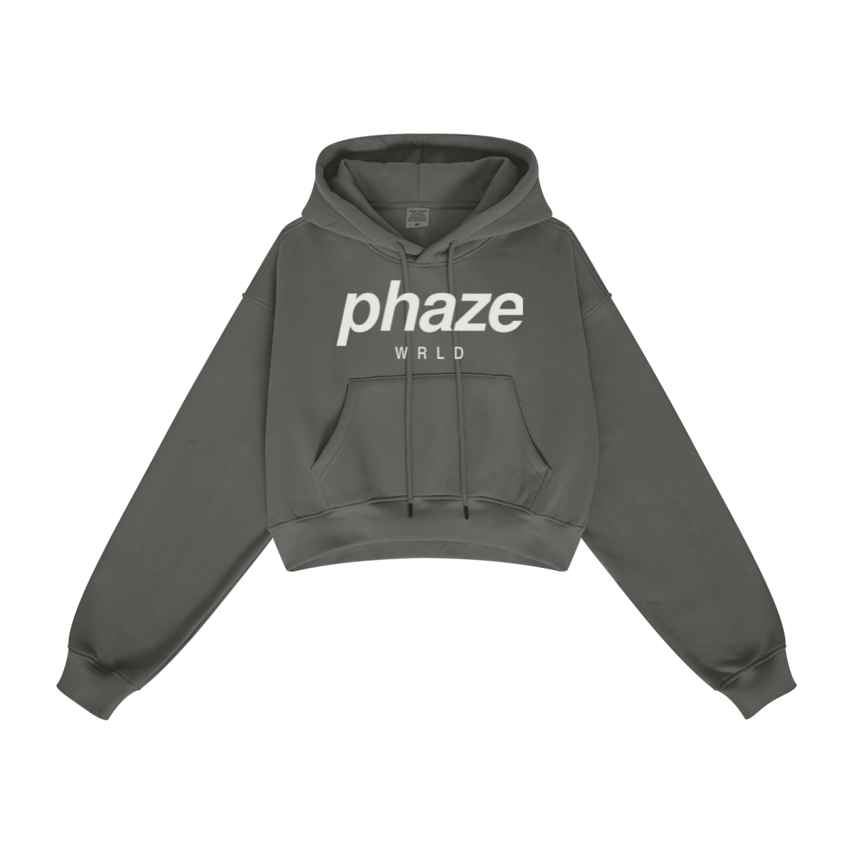 345GSM Women’s Heavyweight Cropped Fleece Hoodie Taupe