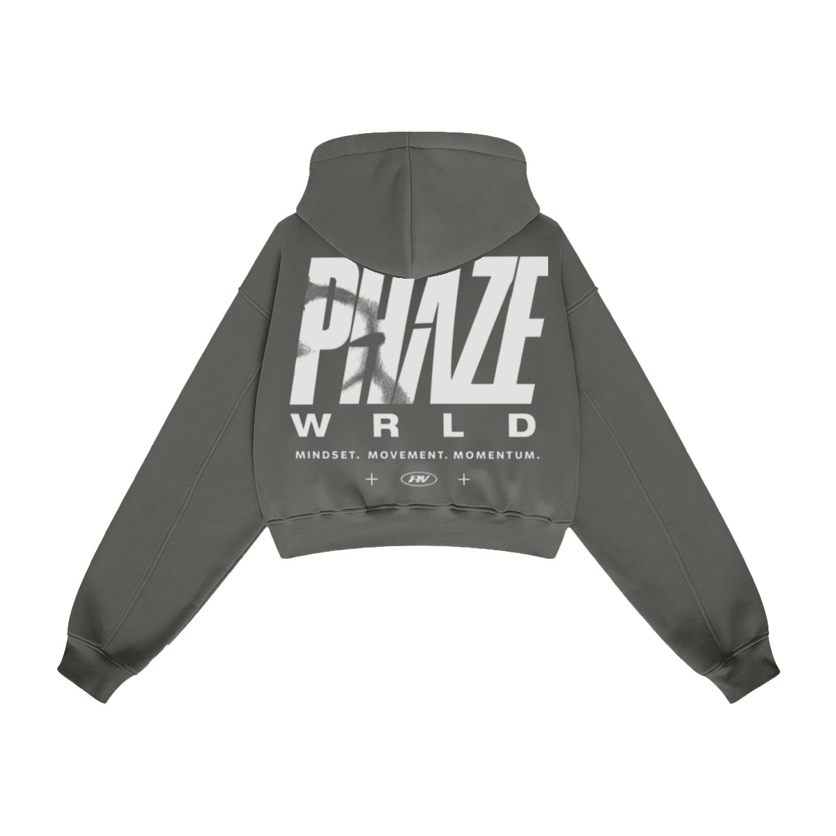 345GSM Women’s Heavyweight Cropped Fleece Hoodie Taupe