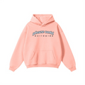 345GSM Women's Heavyweight Solid-Color Hoodie Pink