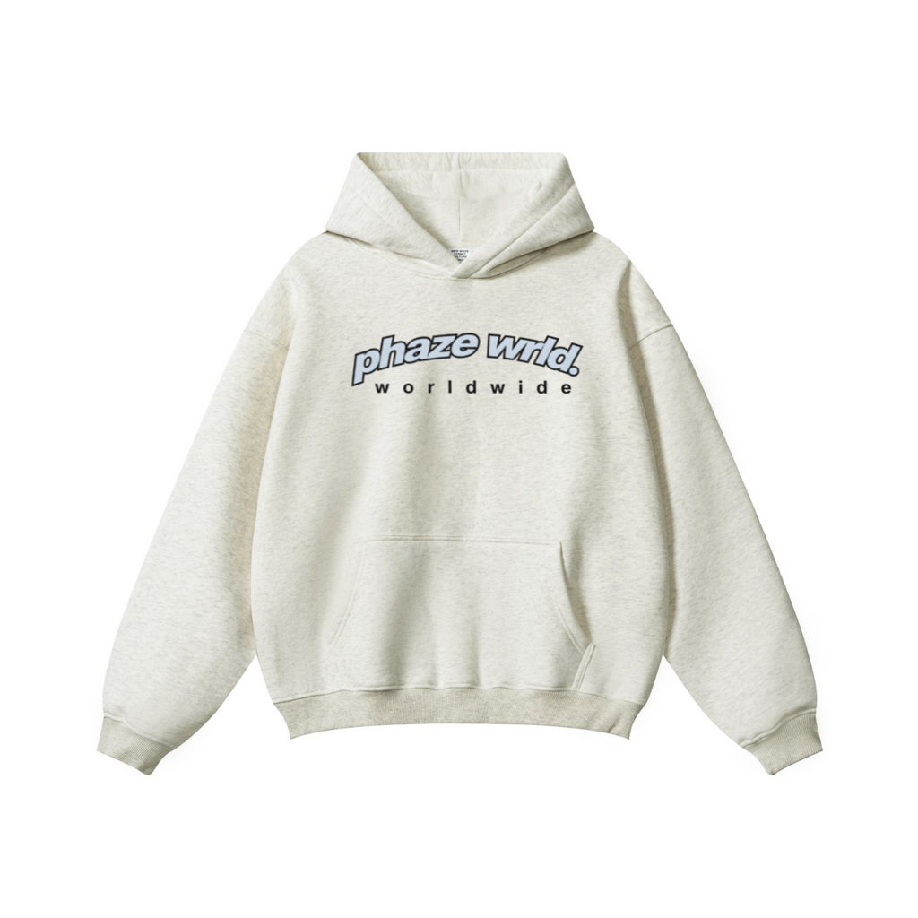 345GSM Women's Heavyweight Solid-Color Hoodie Oatmeal