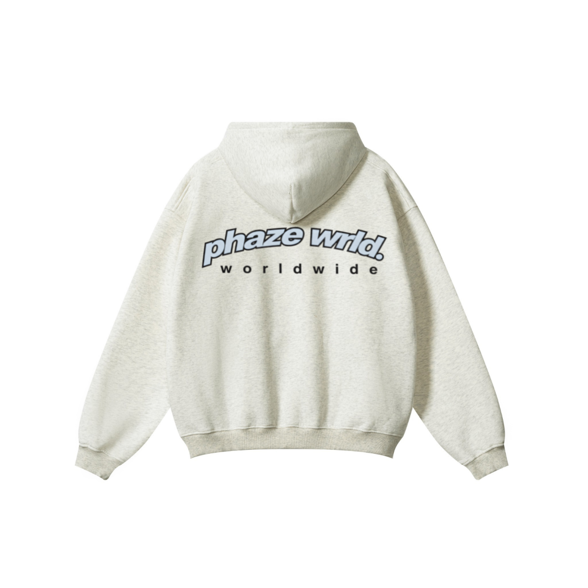 345GSM Women's Heavyweight Solid-Color Hoodie Oatmeal