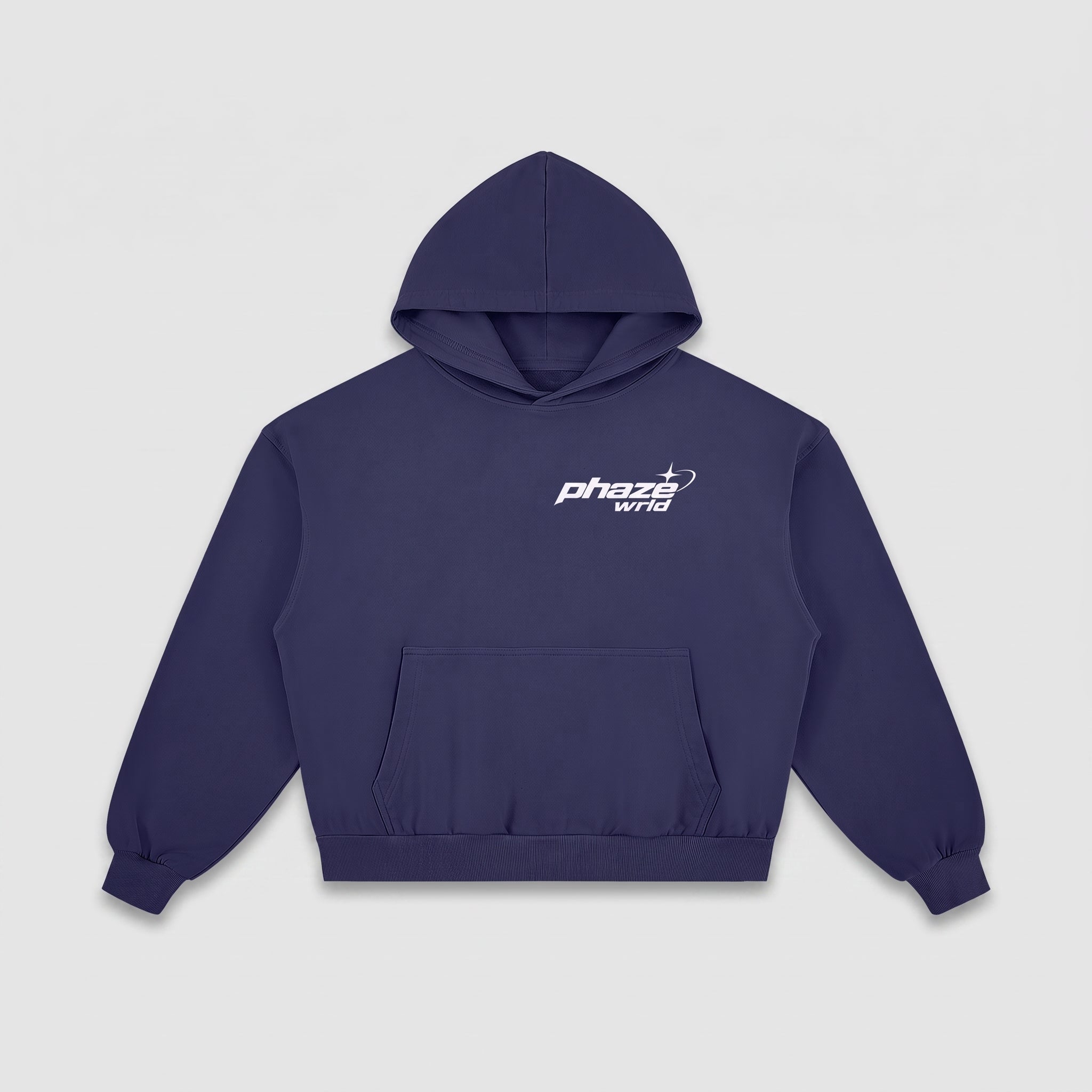 Blue Frequency Cosmic Diamond Boxy Graphic Hoodie