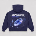 Blue Frequency Cosmic Diamond Boxy Graphic Hoodie