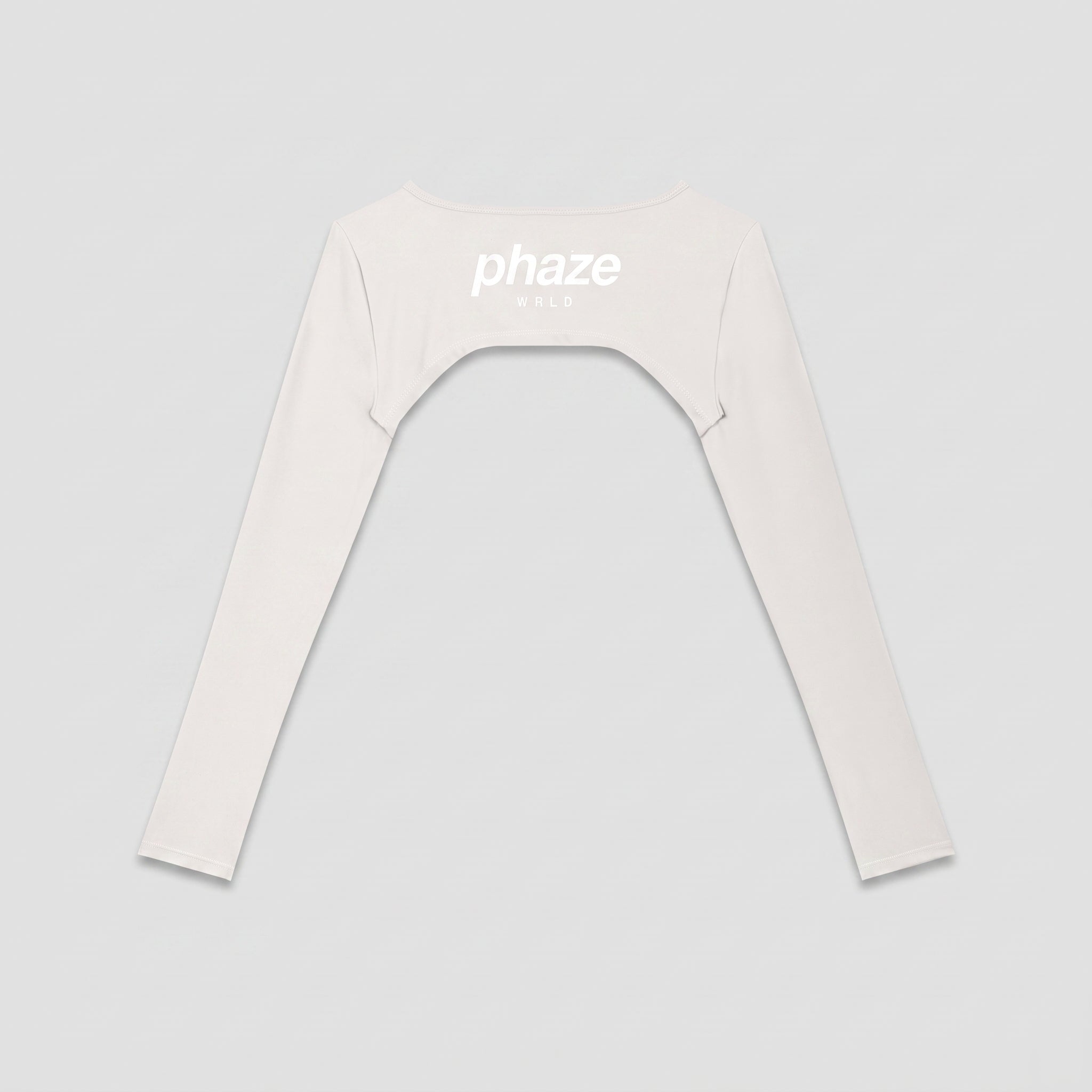 Phaze Wrld Shrug Overlay Long Sleeve — Beige