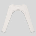 Phaze Wrld Shrug Overlay Long Sleeve — Beige