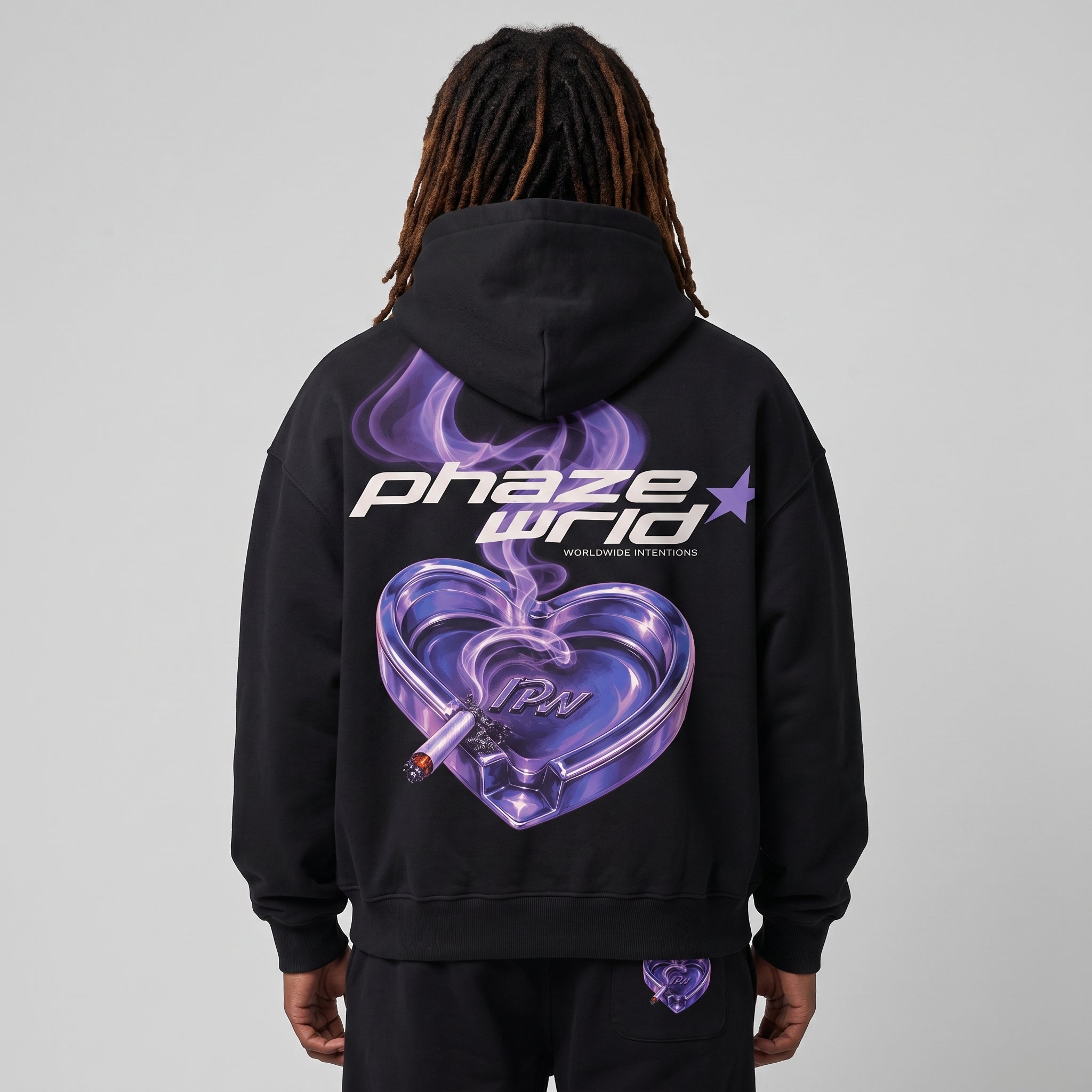 Worldwide Intentions Chrome Heart Graphic Hoodie
