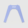 Phaze Wrld Shrug Overlay Long Sleeve Top — Blue