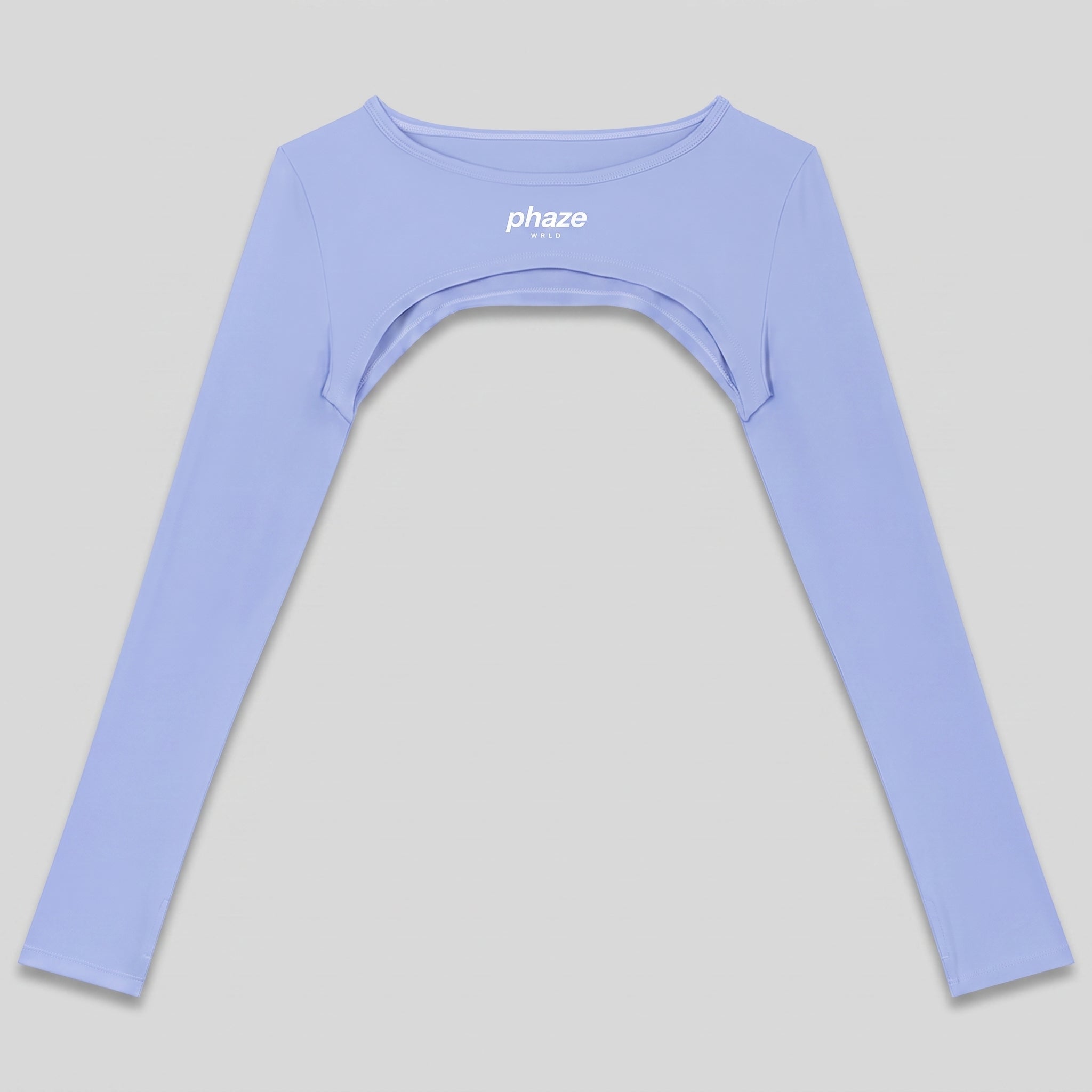 Phaze Wrld Shrug Overlay Long Sleeve Top — Blue