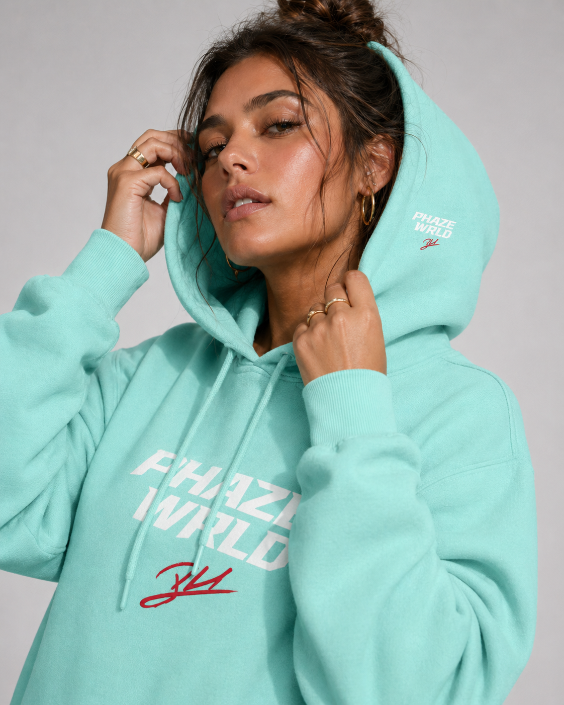 Phaze Wrld Studio Hoodie - Mint