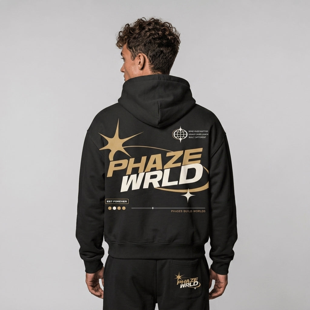 Phases Build Worlds Graphic Hoodie