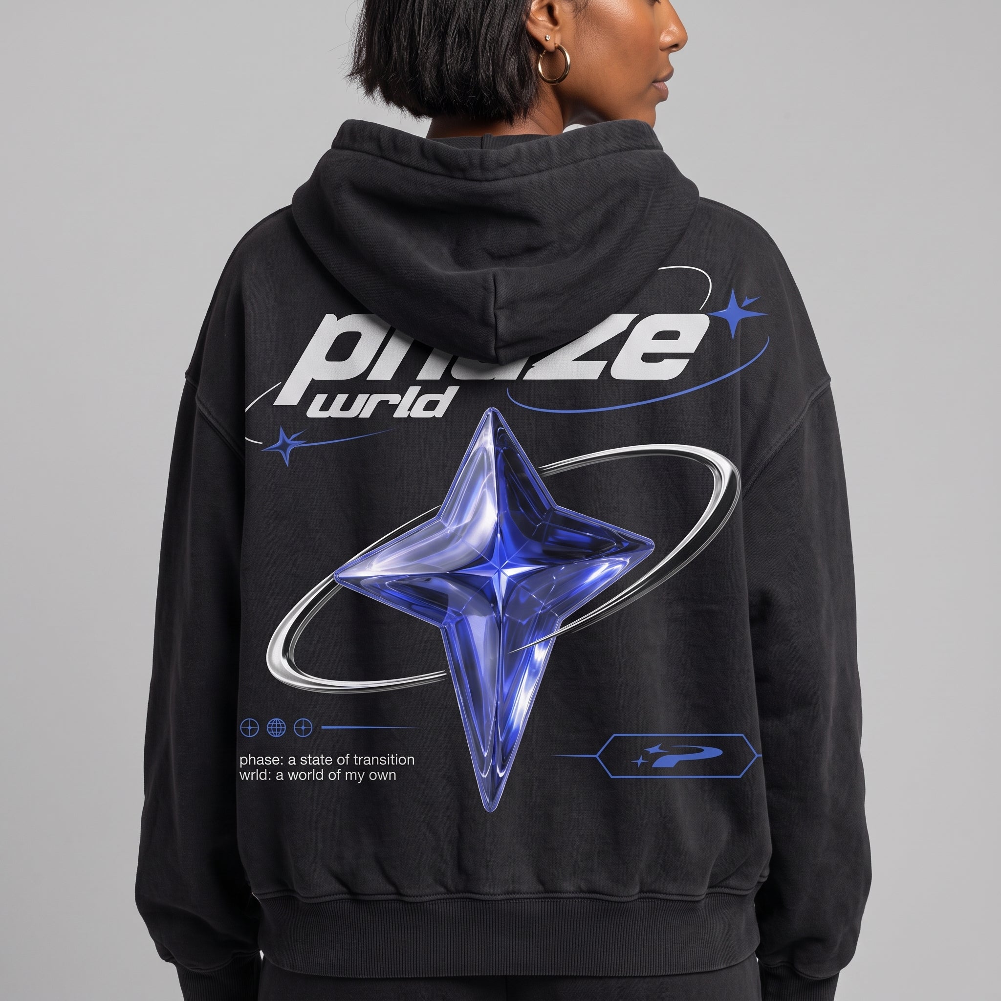 Blue Supernova Graphic Hoodie