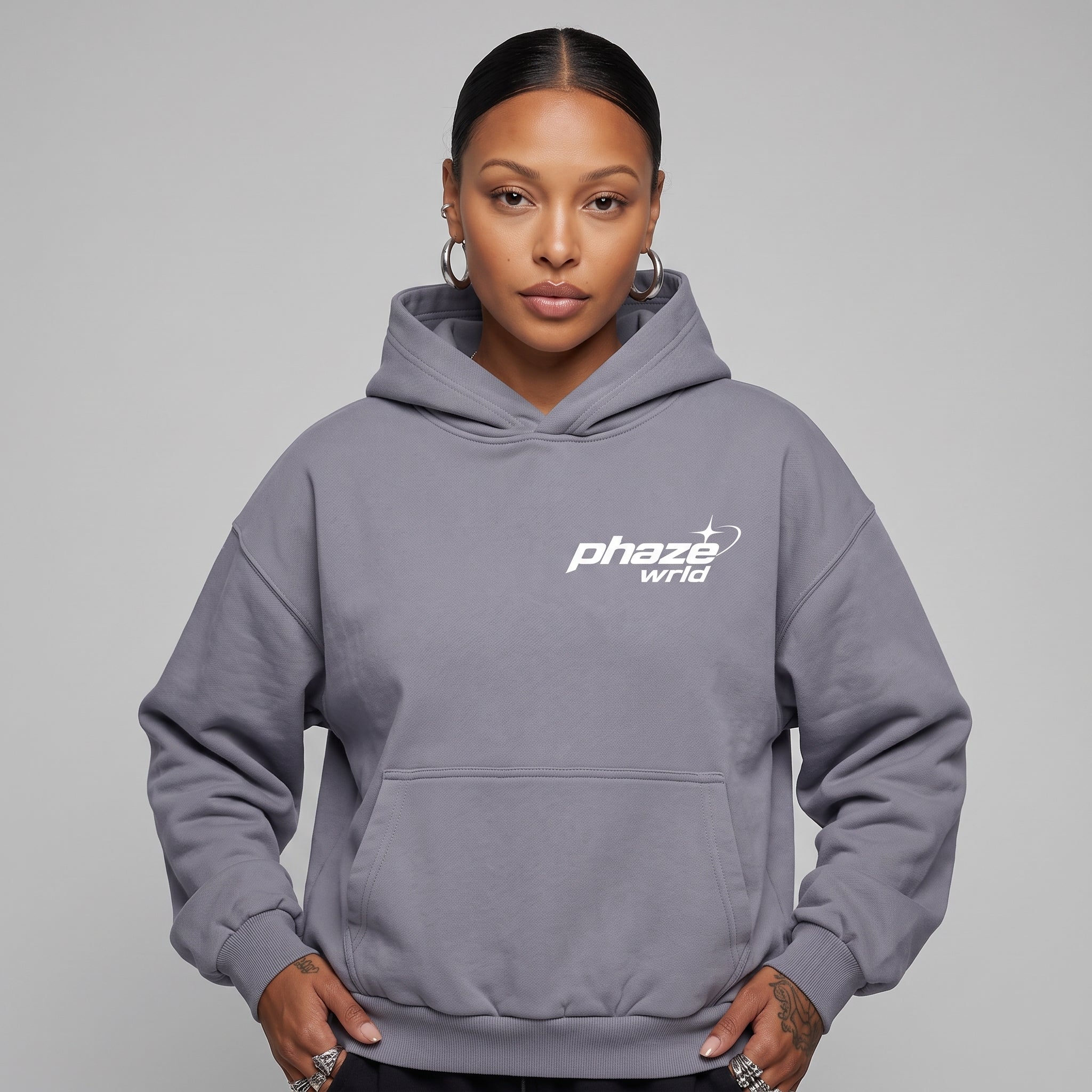 Legacy Stays Pink Portal Boxy Graphic Hoodie