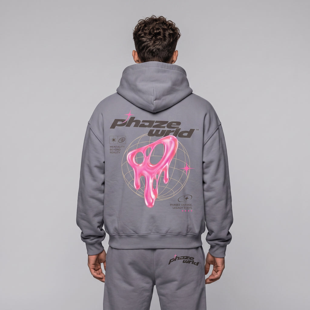 Legacy Stays Pink Portal Boxy Graphic Hoodie