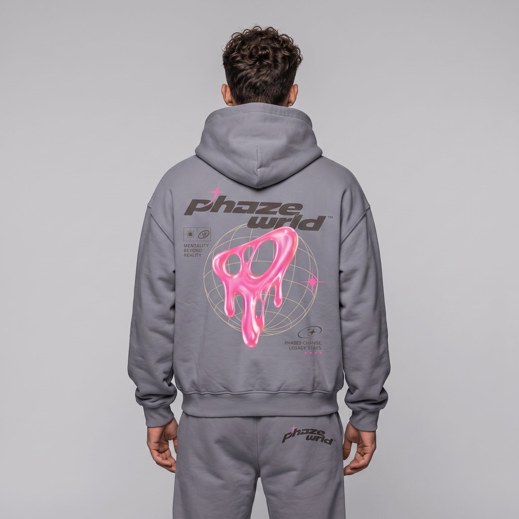 Legacy Stays Pink Portal Boxy Graphic Hoodie