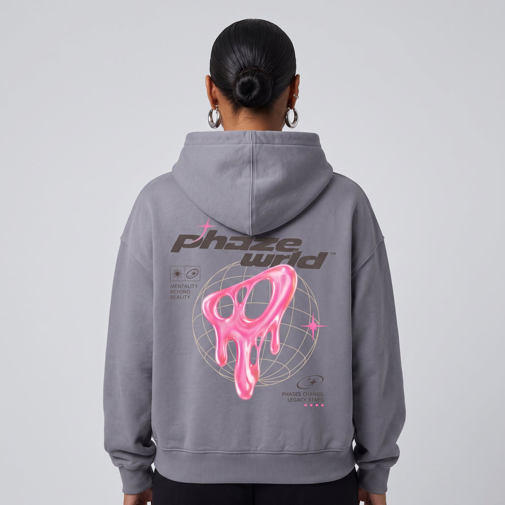 Legacy Stays Pink Portal Boxy Graphic Hoodie