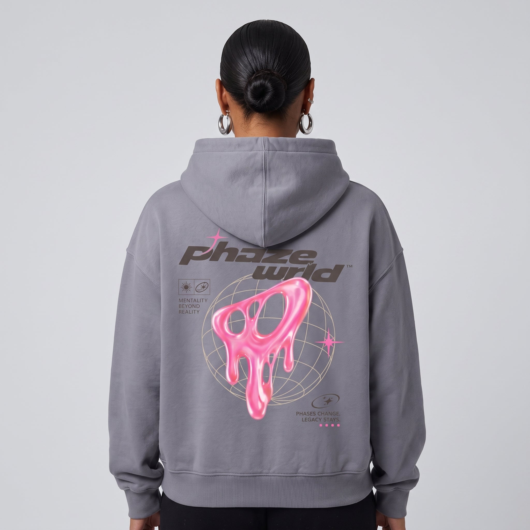 Legacy Stays Pink Portal Boxy Graphic Hoodie